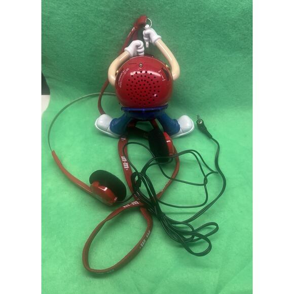 M&Ms Old‎ School Radio With Headphones Collectible Groovy Red M&M Parts Only - Picture 9 of 9